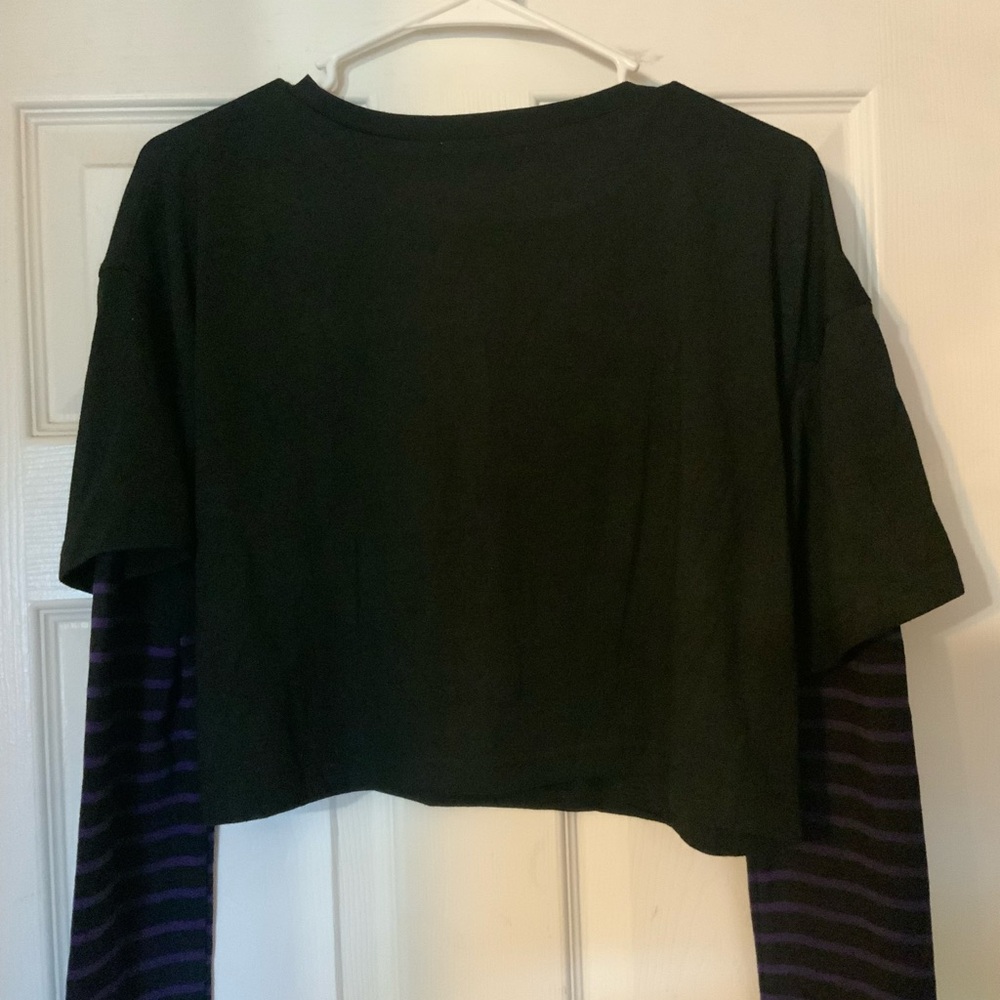 ROMWE Black and Purple Kids Long Sleeve Tee - Picture 4 of 4